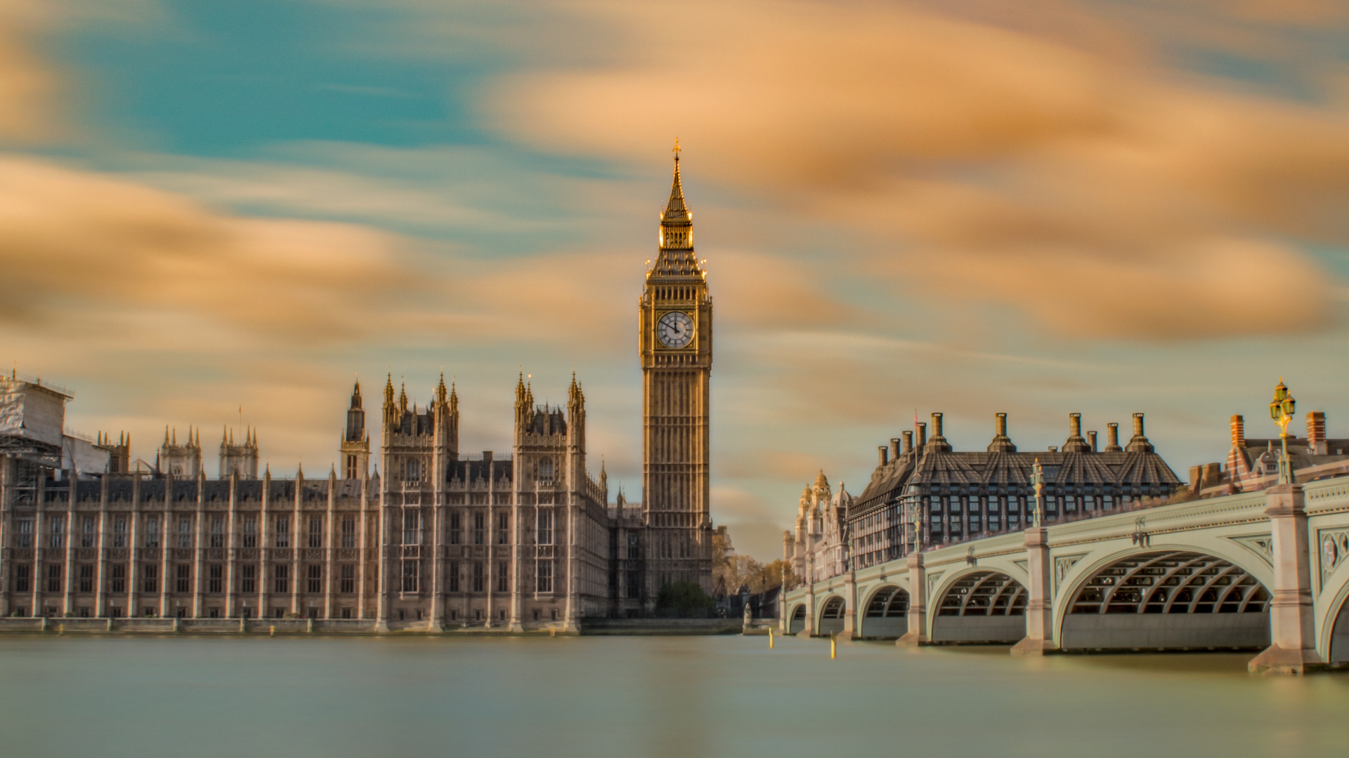 Обои здание парламента, вестминстерский дворец, Биг Бен, город, ориентир в разрешении 1920x1080