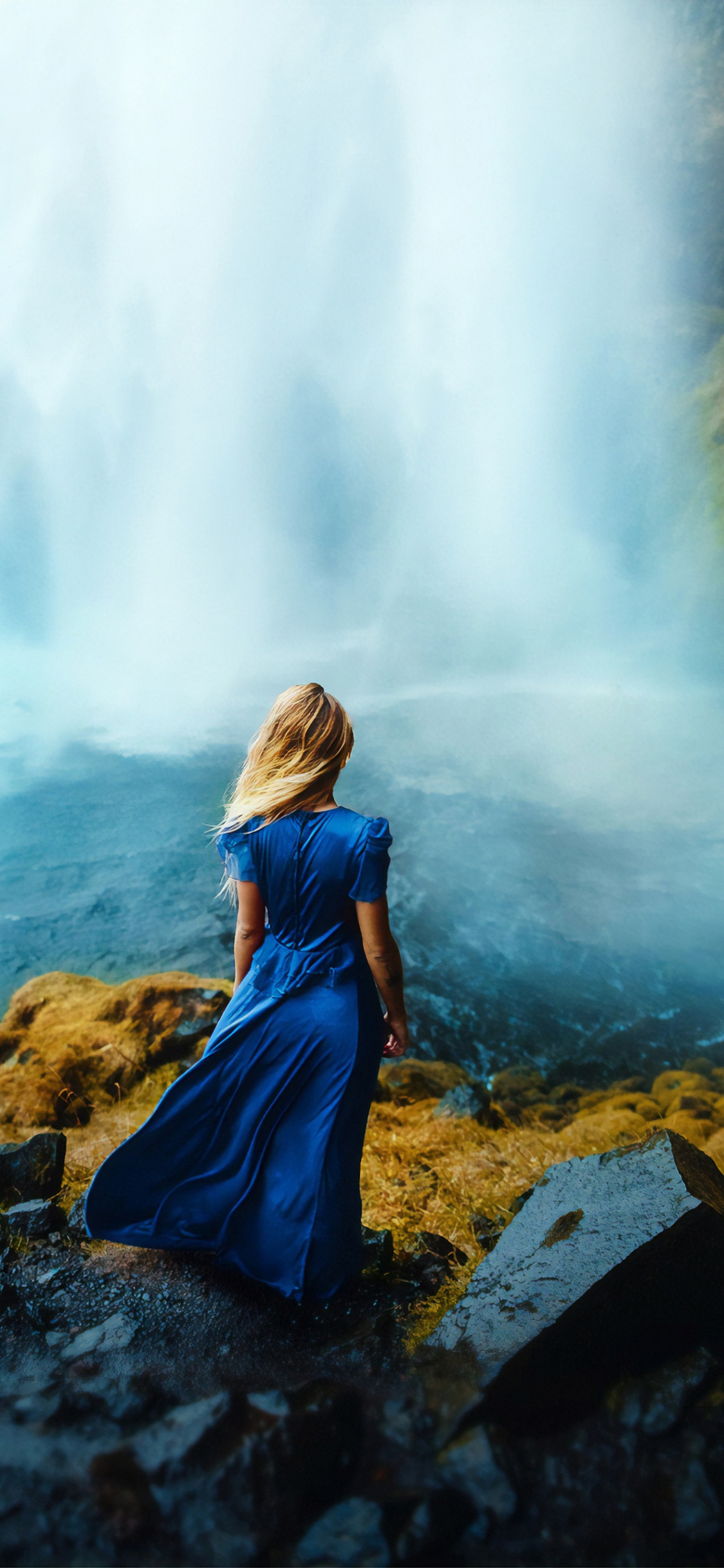 Обои мир, природа, вода, водопад, водоток в разрешении 1125x2436