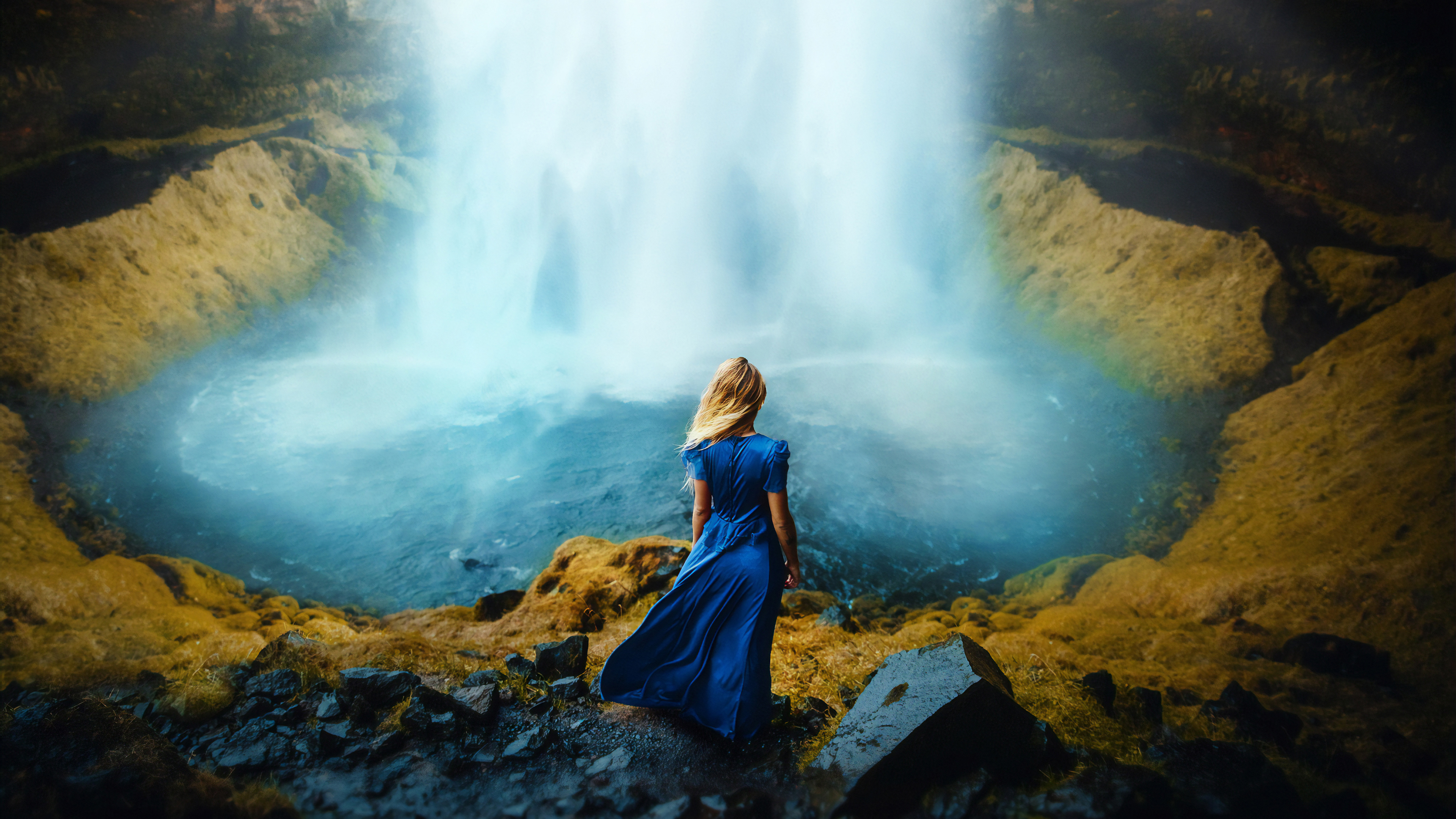 Обои мир, природа, вода, водопад, водоток в разрешении 3840x2160