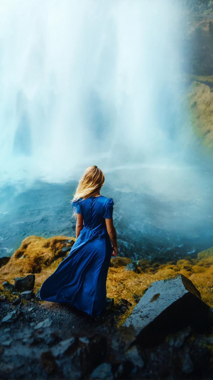 Обои мир, природа, вода, водопад, водоток в разрешении 750x1334