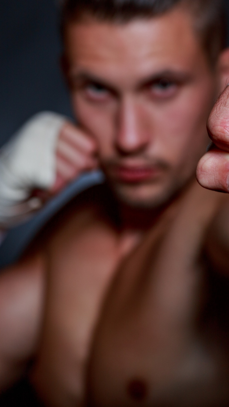 Обои бокс, мышца, культурист, рука, шерсть в разрешении 750x1334