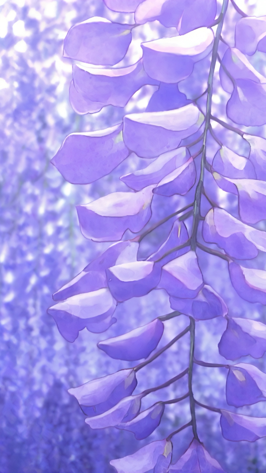 Обои истребитель демонов глицинии, лоза, цветок, убийца демонов kimetsu no yaiba, Японская глициния в разрешении 1080x1920