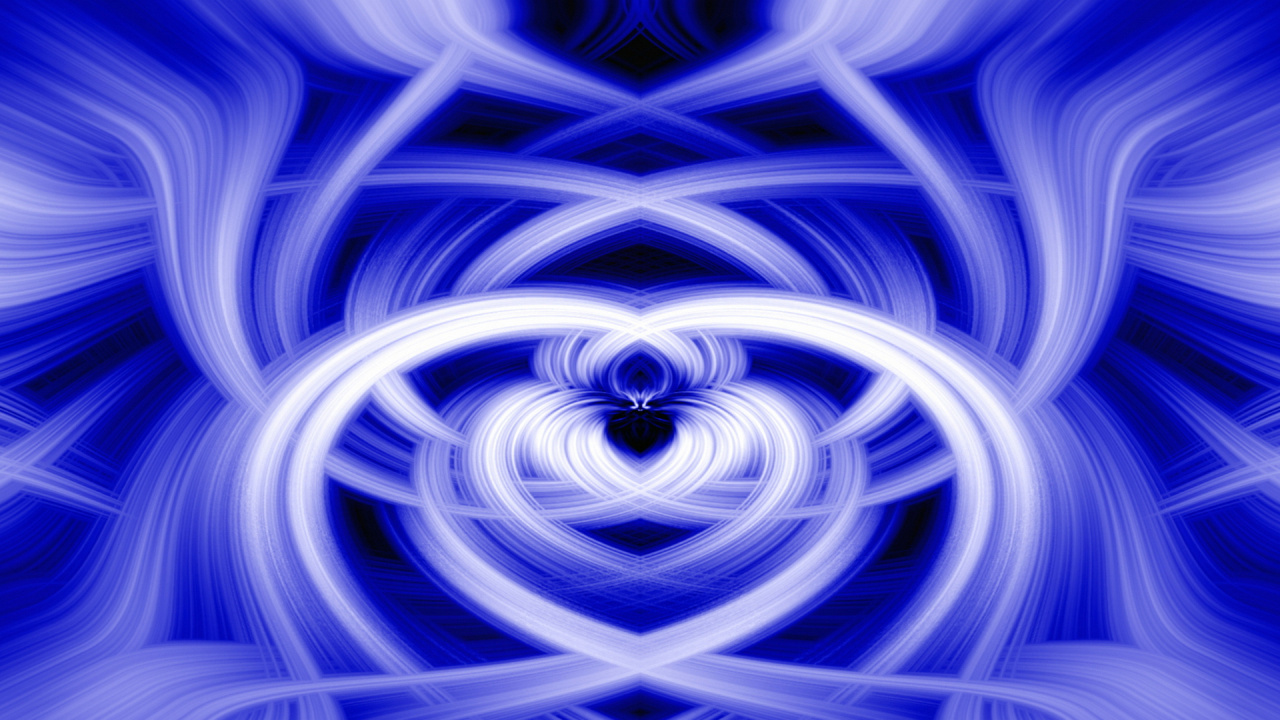 Обои синий, электрик, фрактальное искусство, пурпур, узор в разрешении 1280x720