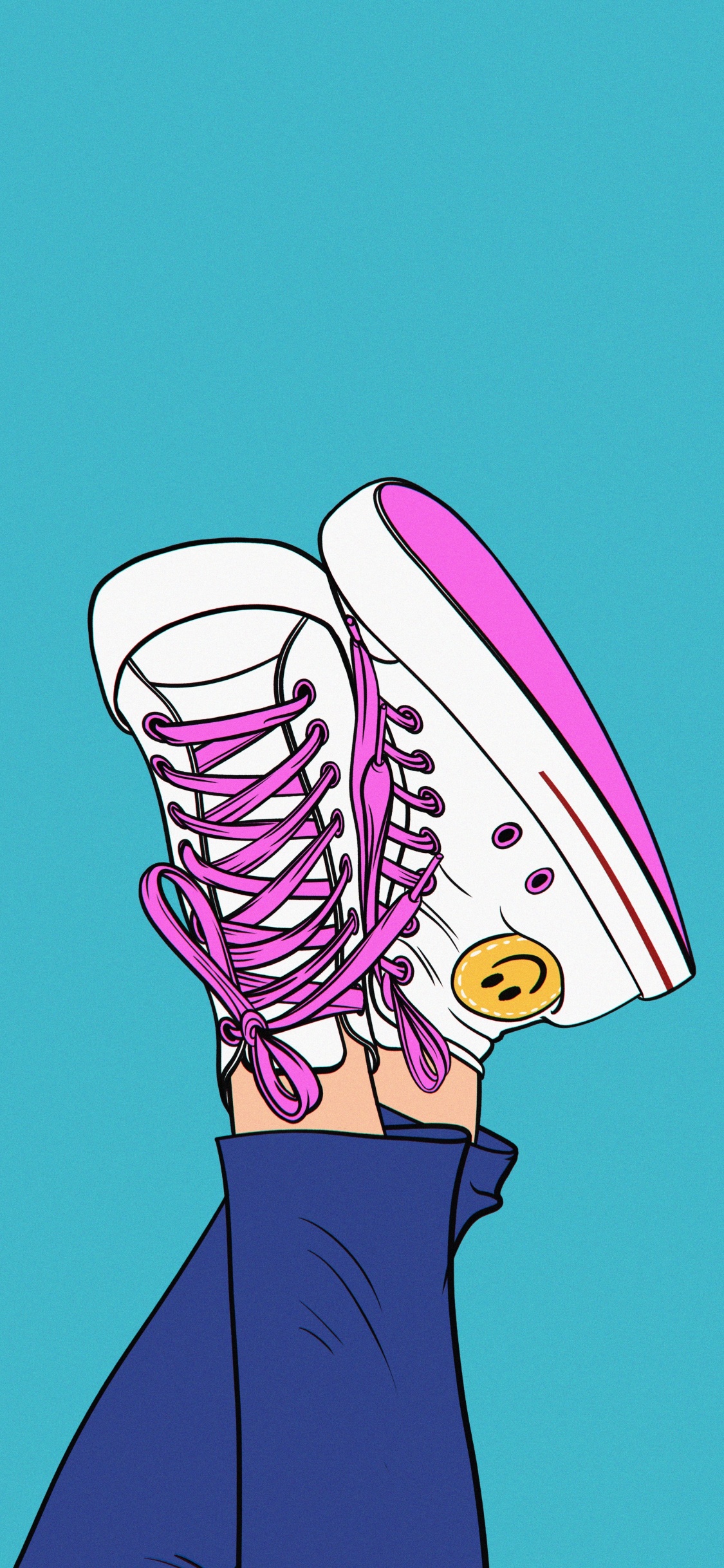 Обои мультфильм, висгун - социальная сеть, палец, головной убор, розовый в разрешении 1125x2436