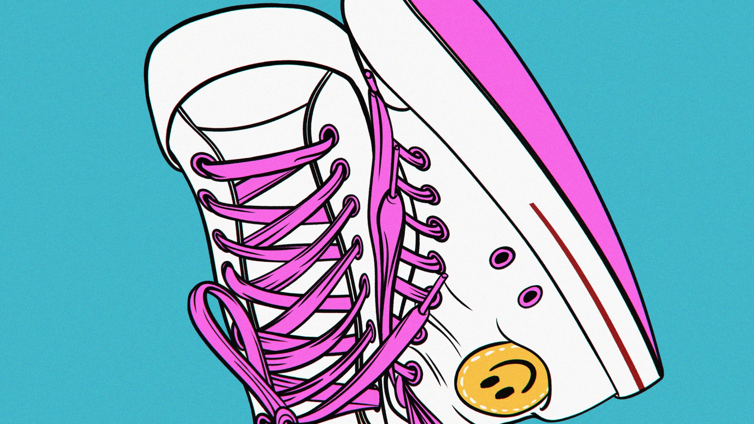 Обои мультфильм, висгун - социальная сеть, палец, головной убор, розовый в разрешении 2560x1440