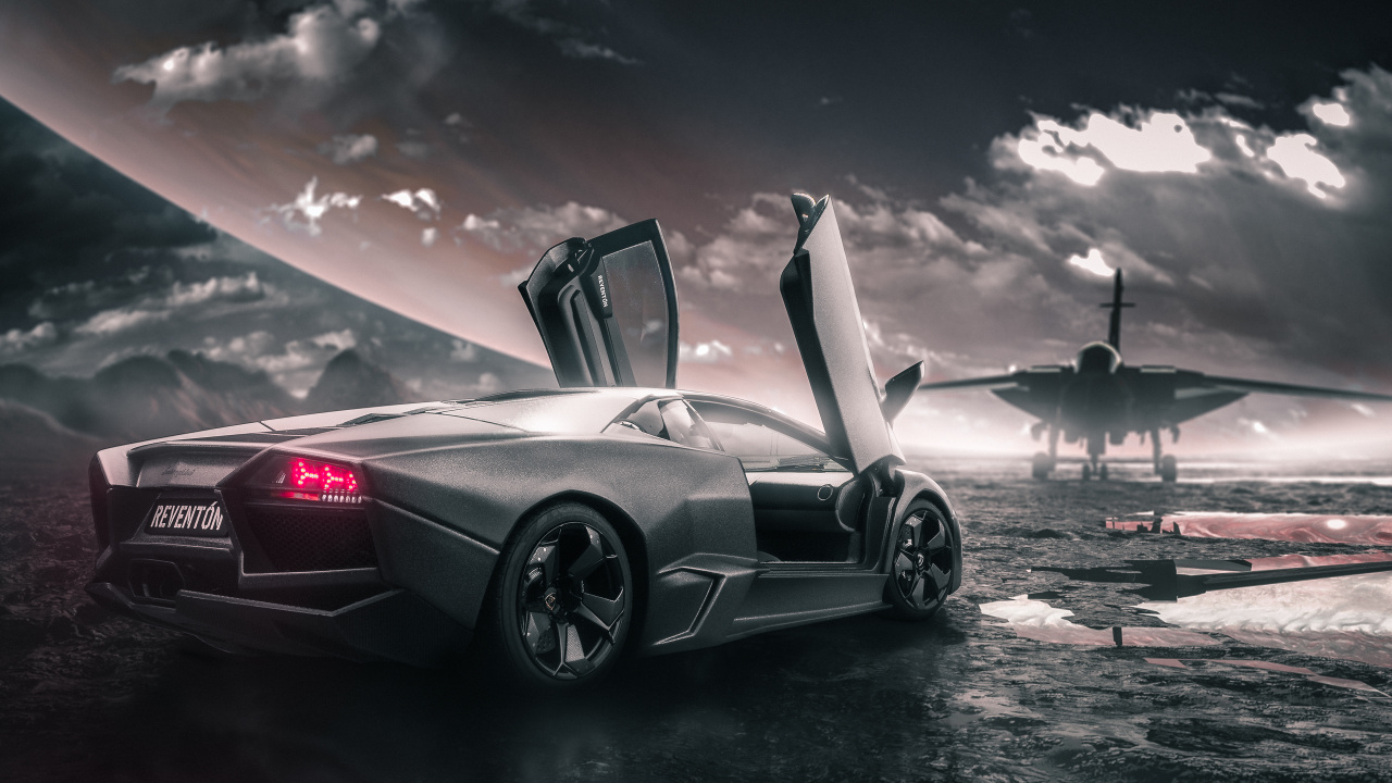 Обои личный роскошный автомобиль, lamborghini gallardo, авто, Lamborghini Reventn, спорткар в разрешении 1280x720