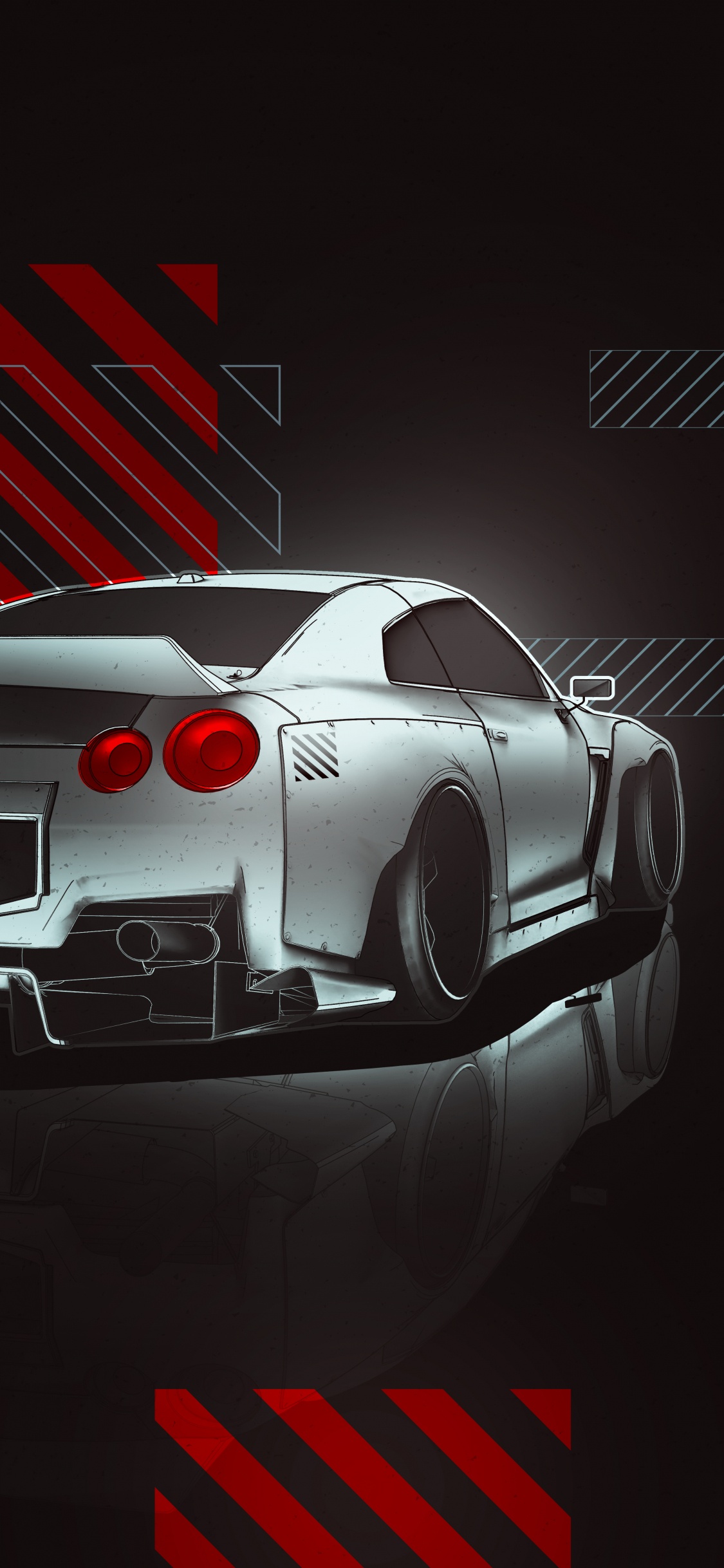 Обои nissan gt r, nissan skyline gt r, легковые автомобили, Ниссан, спорткар в разрешении 1125x2436