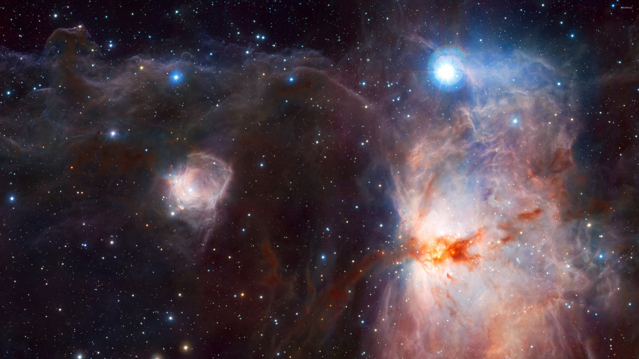 Обои Туманность Ориона, туманность, звезда, Астрономия, астрономический объект в разрешении 1280x720