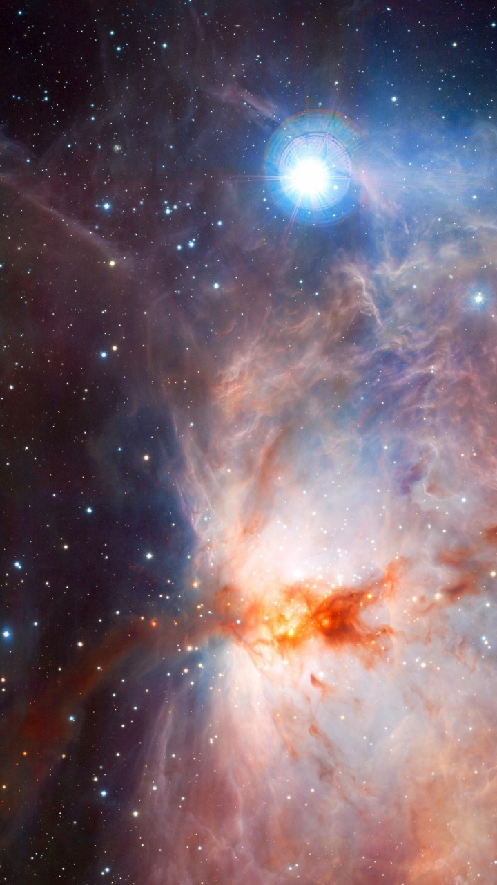 Обои Туманность Ориона, туманность, звезда, Астрономия, астрономический объект в разрешении 720x1280