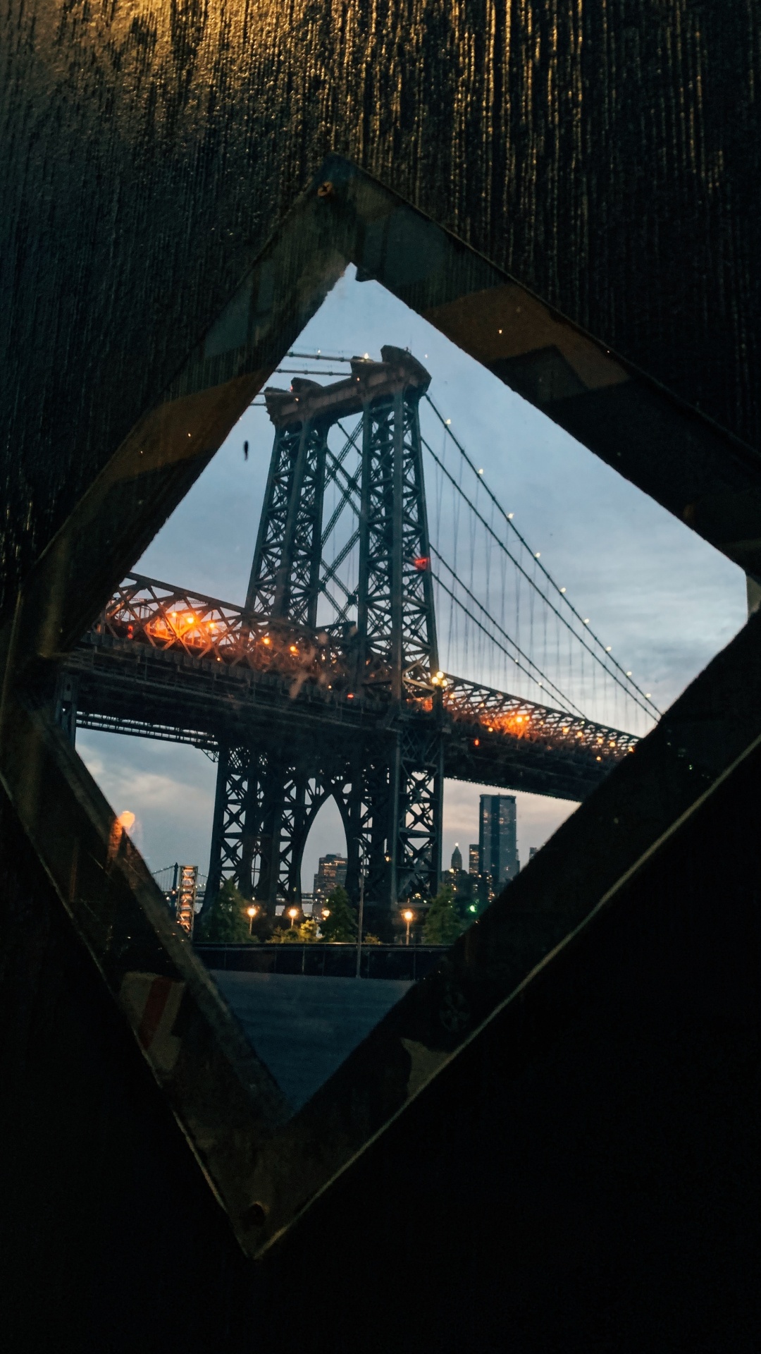 Обои Вильямсбургский Мост, мост, архитектура, вода, железо в разрешении 1080x1920