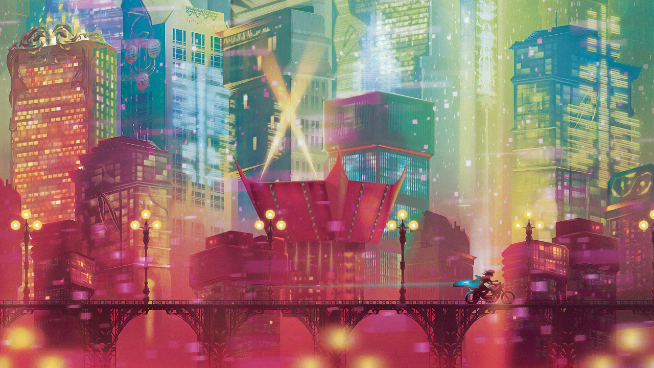 Обои метрополия, город, городской пейзаж, розовый, населенный пункт в разрешении 1280x720