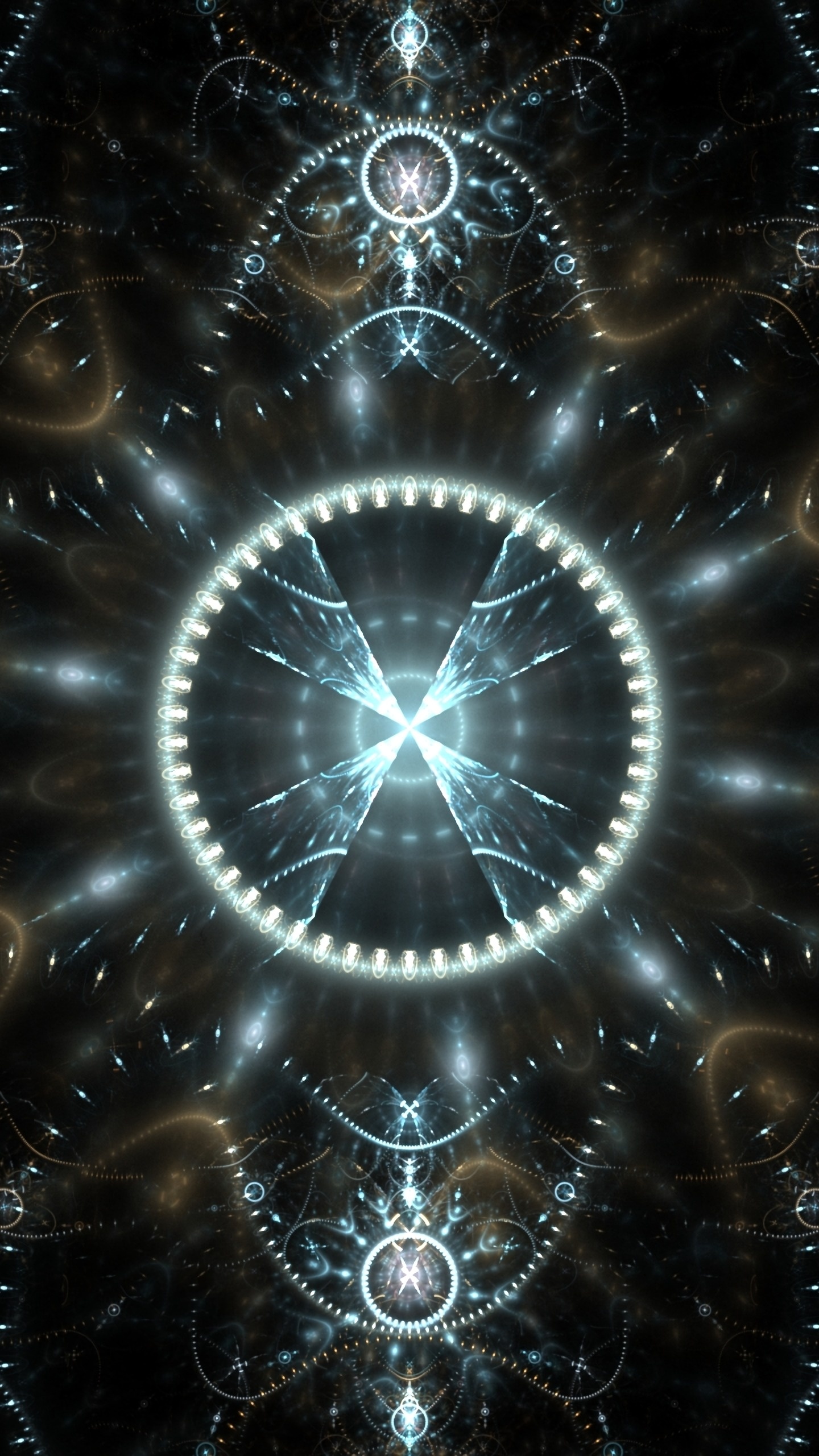 Обои фрактал, фрактальное искусство, вода, узор, дизайн в разрешении 1440x2560