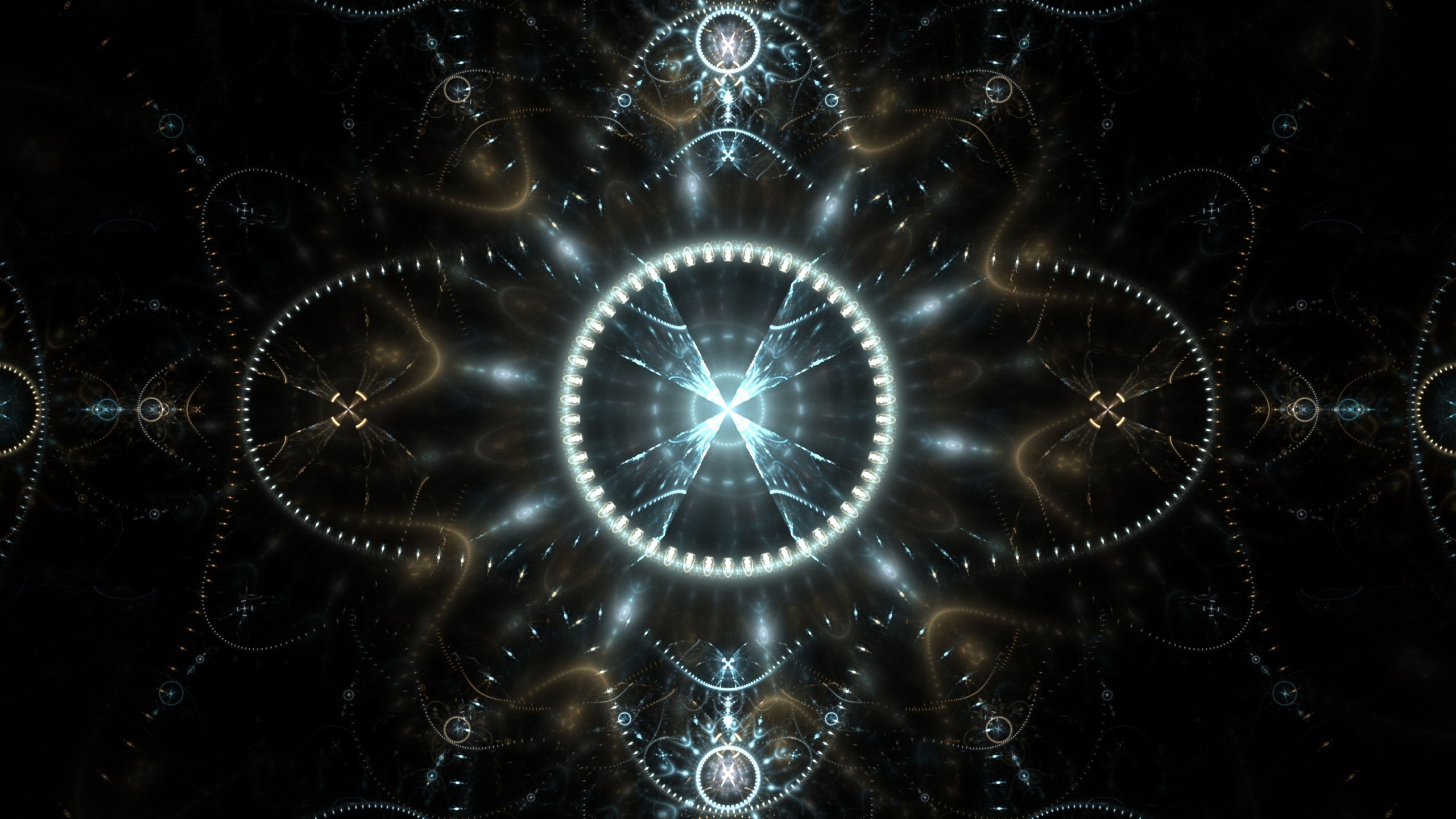 Обои фрактал, фрактальное искусство, вода, узор, дизайн в разрешении 2560x1440