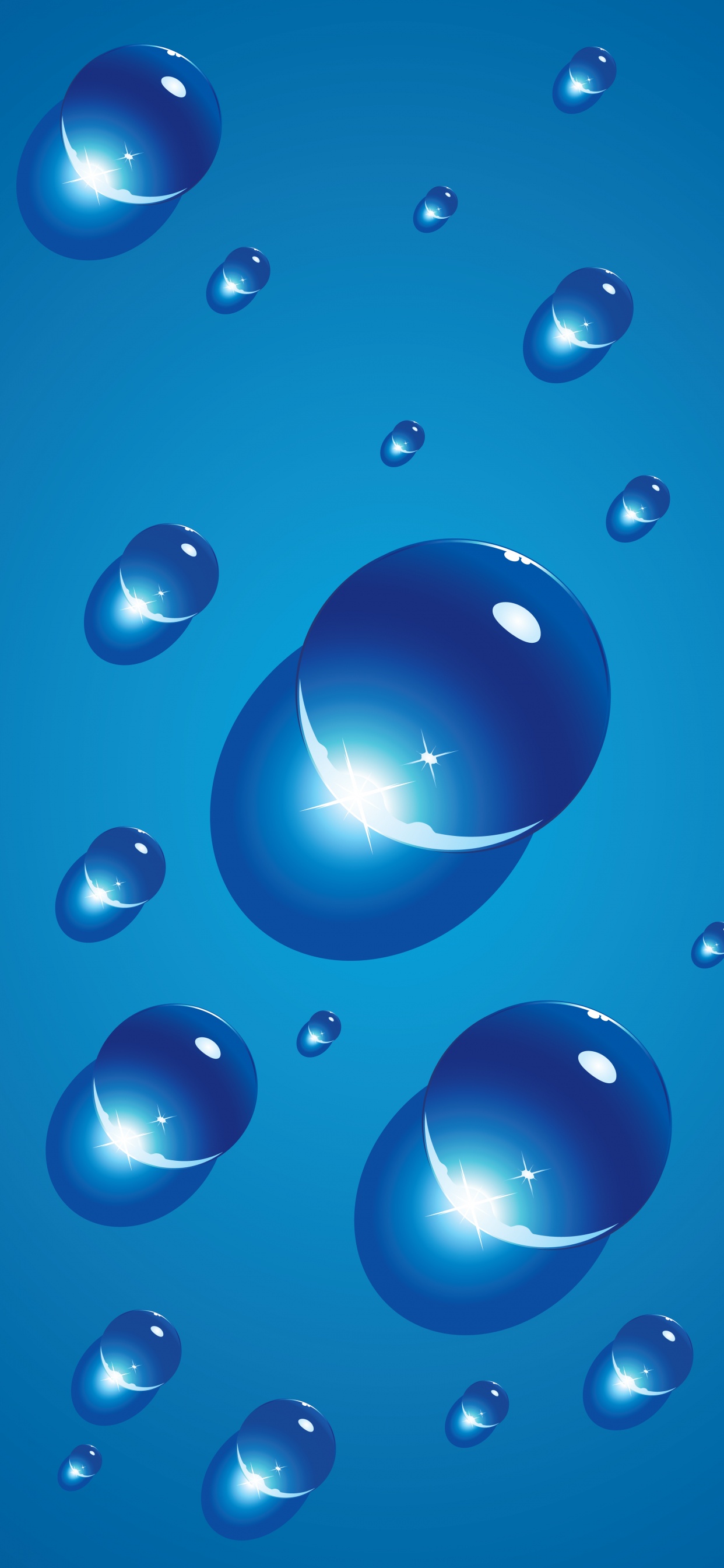 Обои Cool blue iPhone wallpaper with water droplets в разрешении 1242x2688