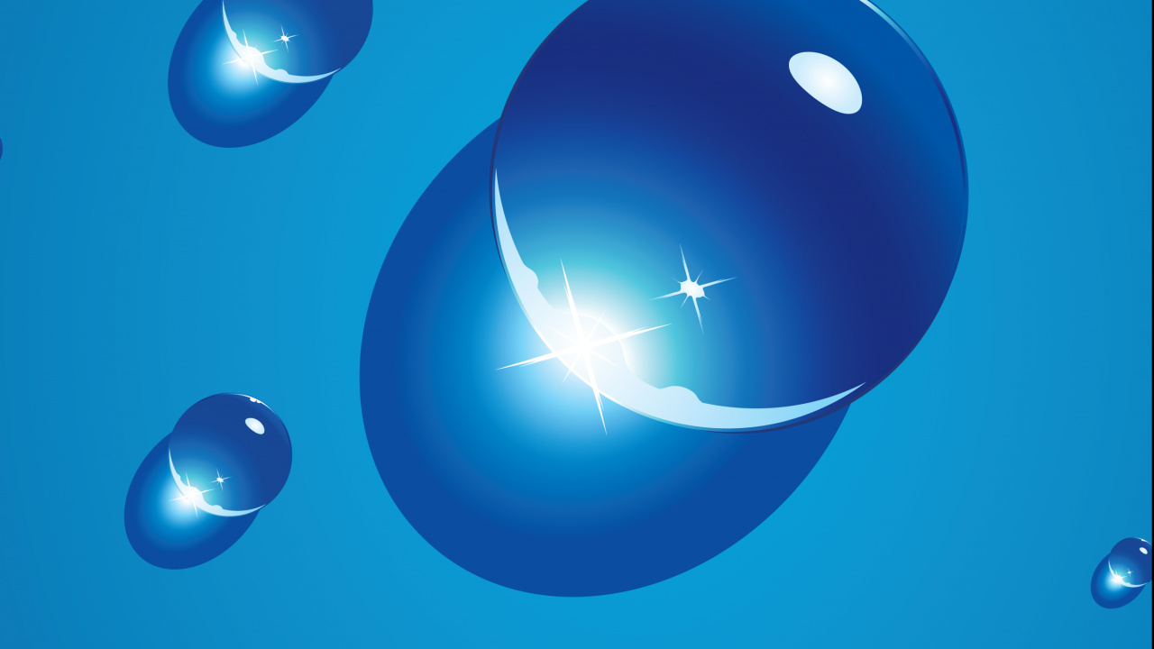 Обои Cool blue iPhone wallpaper with water droplets в разрешении 1280x720