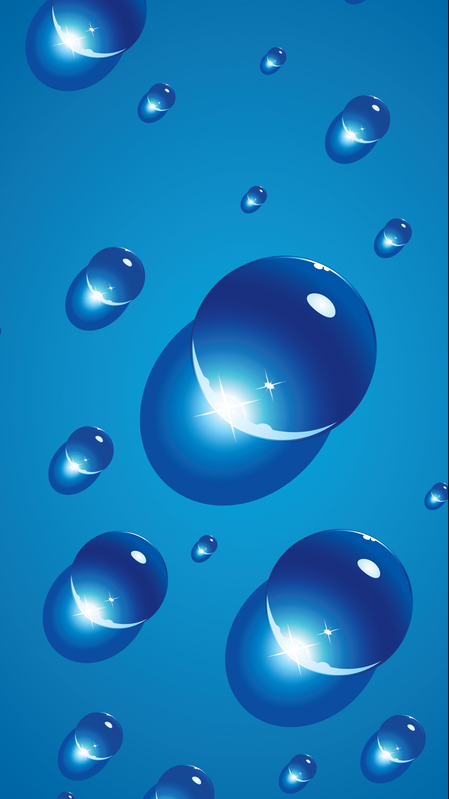 Обои Cool blue iPhone wallpaper with water droplets в разрешении 1440x2560