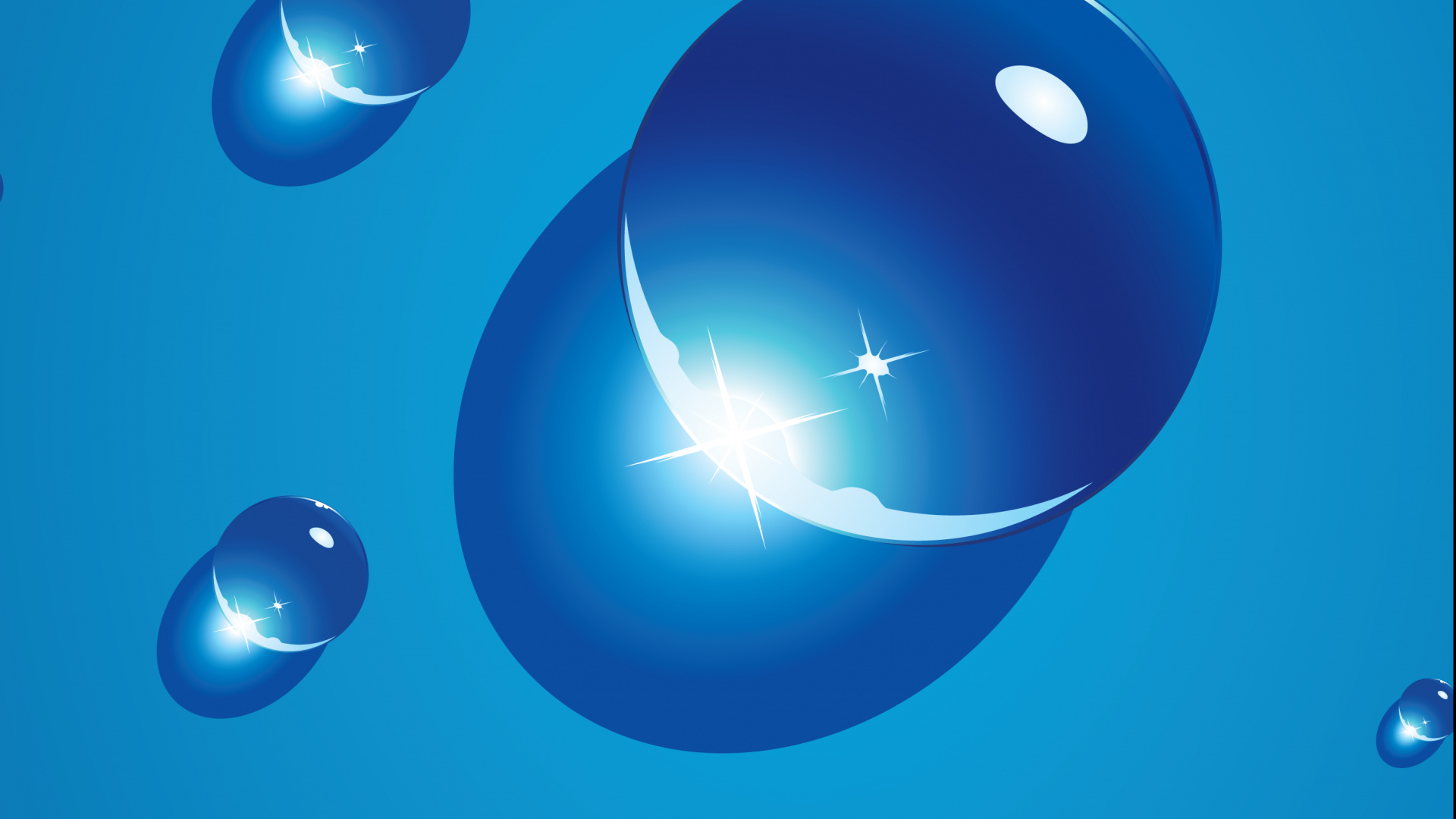 Обои Cool blue iPhone wallpaper with water droplets в разрешении 1920x1080