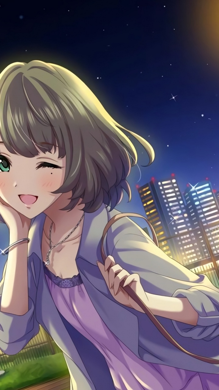 Обои Каэдэ Takagaki, В Idolmaster Золушка Девушки, голос каэде такагаки, растение, мультфильм в разрешении 720x1280