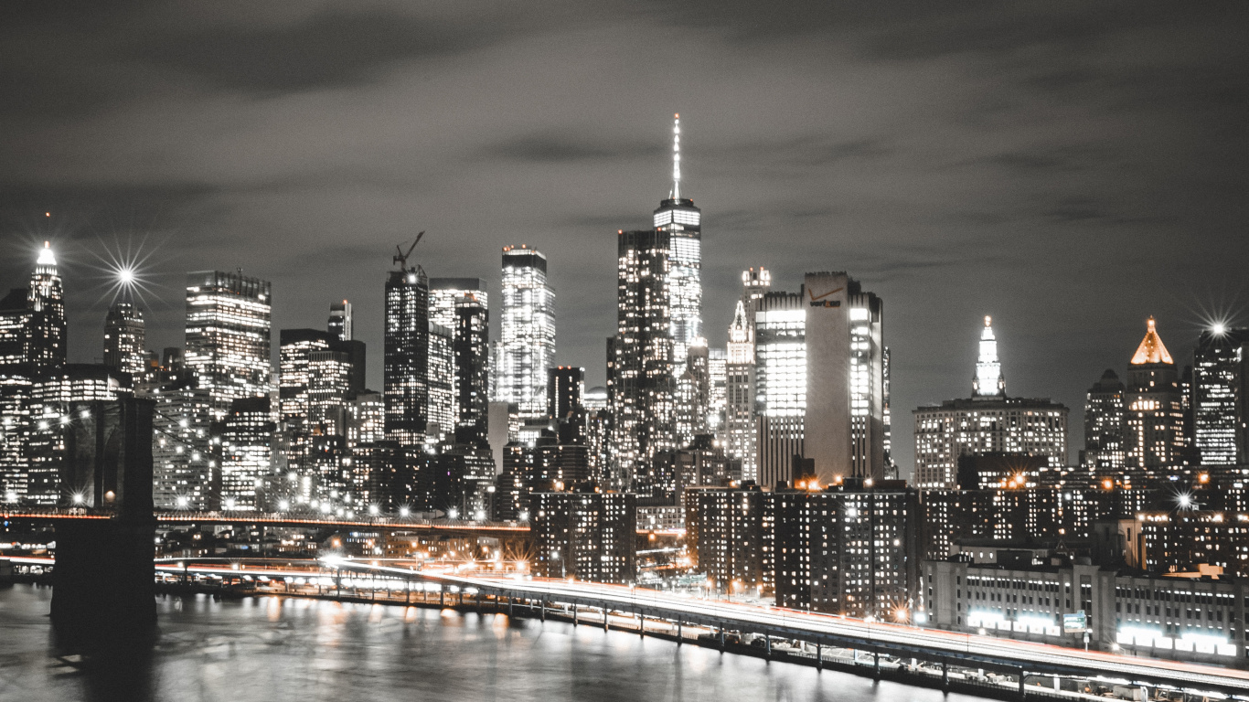 Обои НьюЙорк, йорк обои, андроид, вода, небоскреб в разрешении 1366x768