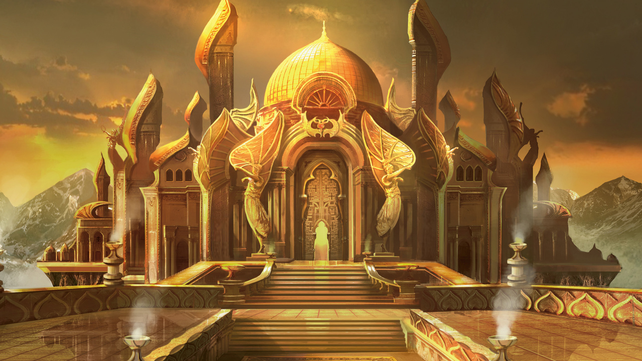Обои magic the gathering, компьютерная игра, место поклонения, игры, мифология в разрешении 1280x720