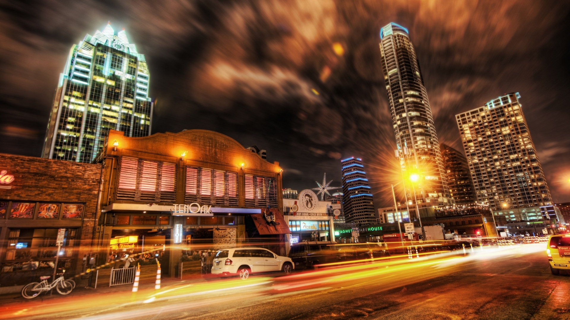 Обои плагин, город, городской район, городской пейзаж, ночь в разрешении 1920x1080