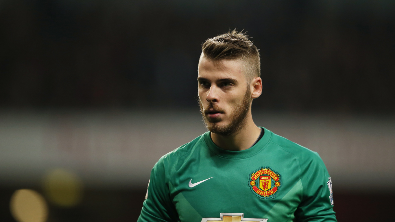 Обои Давид Де Хеа, клуб манчестер юнайтед, голкипер, игрок, футболист в разрешении 1366x768