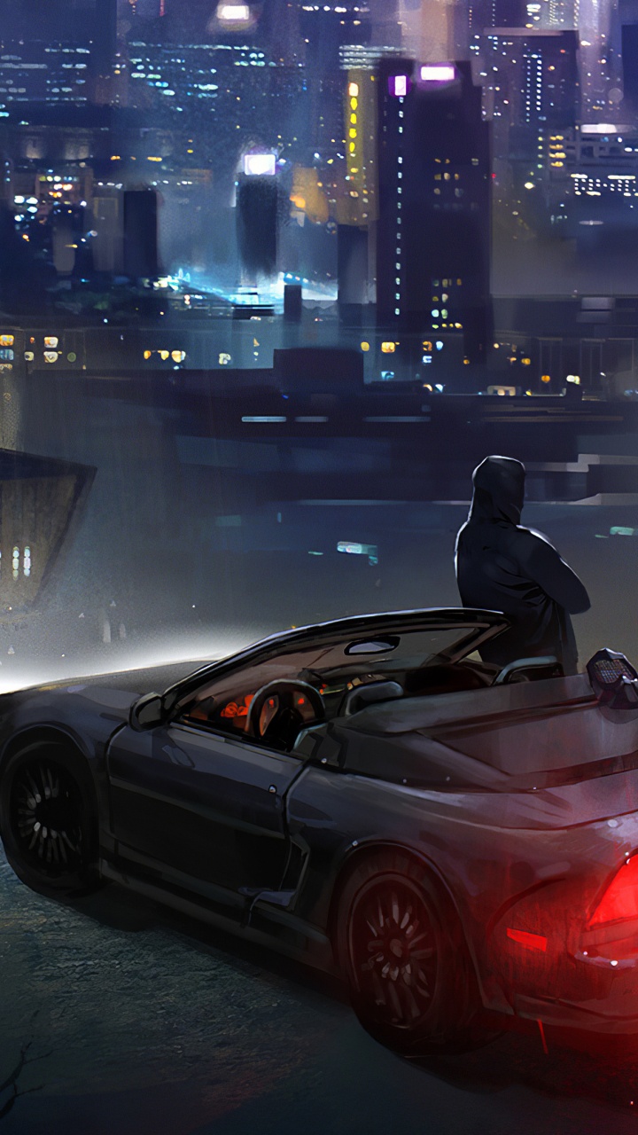 Обои спотифай, дизер, небо, личный роскошный автомобиль, песня в разрешении 720x1280