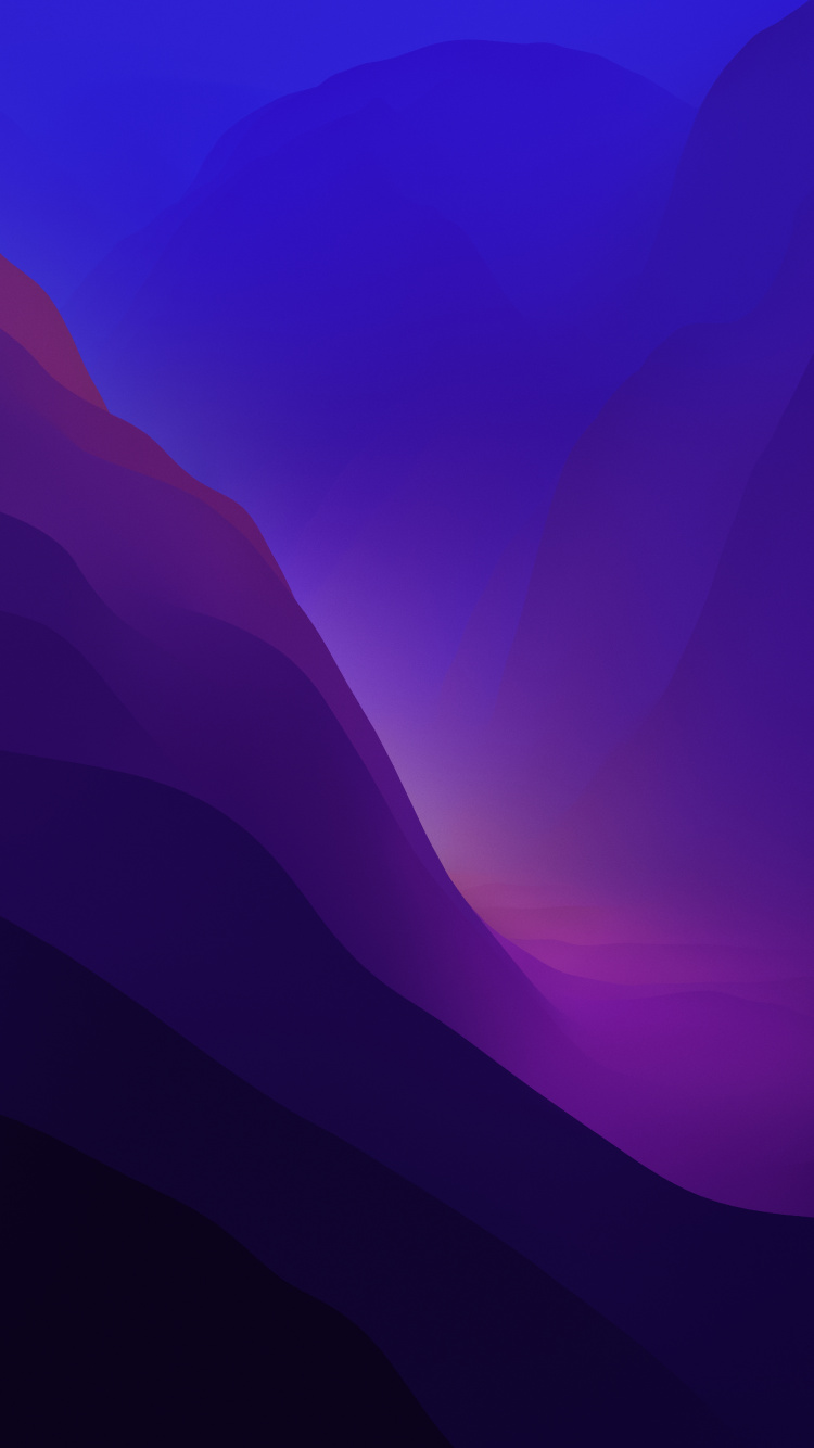 Обои macOS 12 Monterey – Official Stock Wallpaper 6K Resolution! (Dark) в разрешении 750x1334