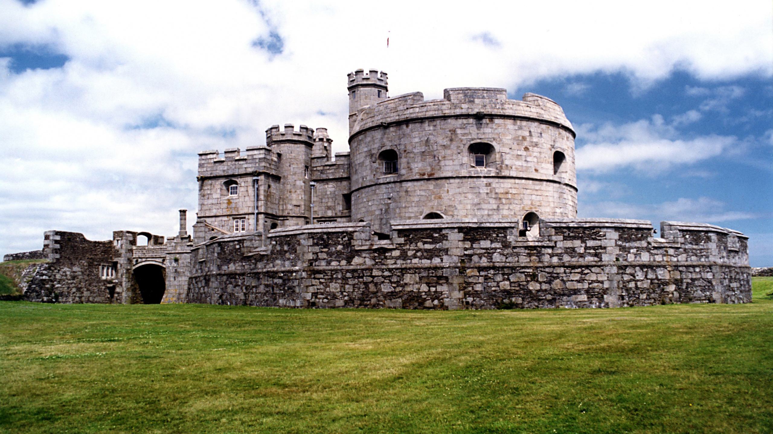 Обои Замок Пенденнис, замок, Форты Устройства, фортификация, развалины в разрешении 2560x1440