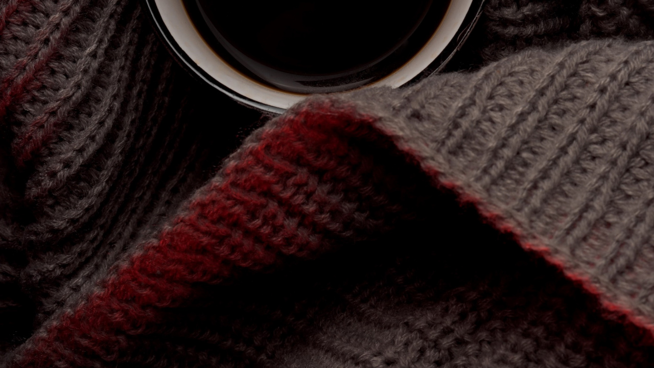 Обои посуда, чашка, кофейная чашка, рукав, ткань в разрешении 1280x720