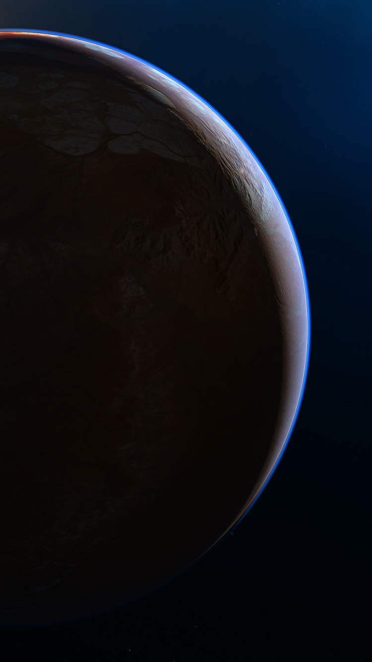 Обои планета, атмосфера, круг, космос, астрономический объект в разрешении 750x1334