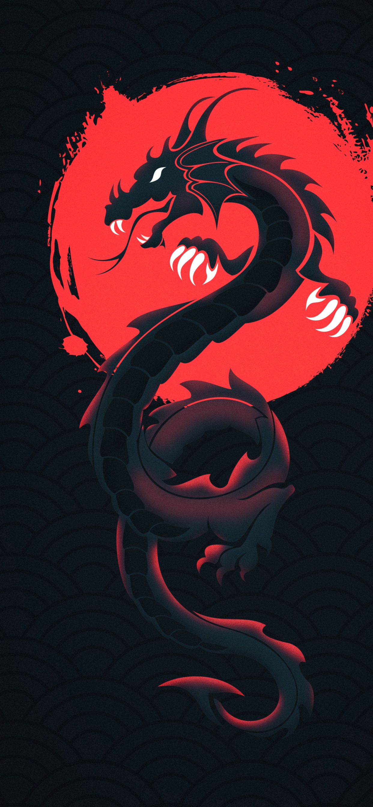 Обои гидра дракон, дракон, цифровое искусство, арт, абстрактное искусство в разрешении 1242x2688