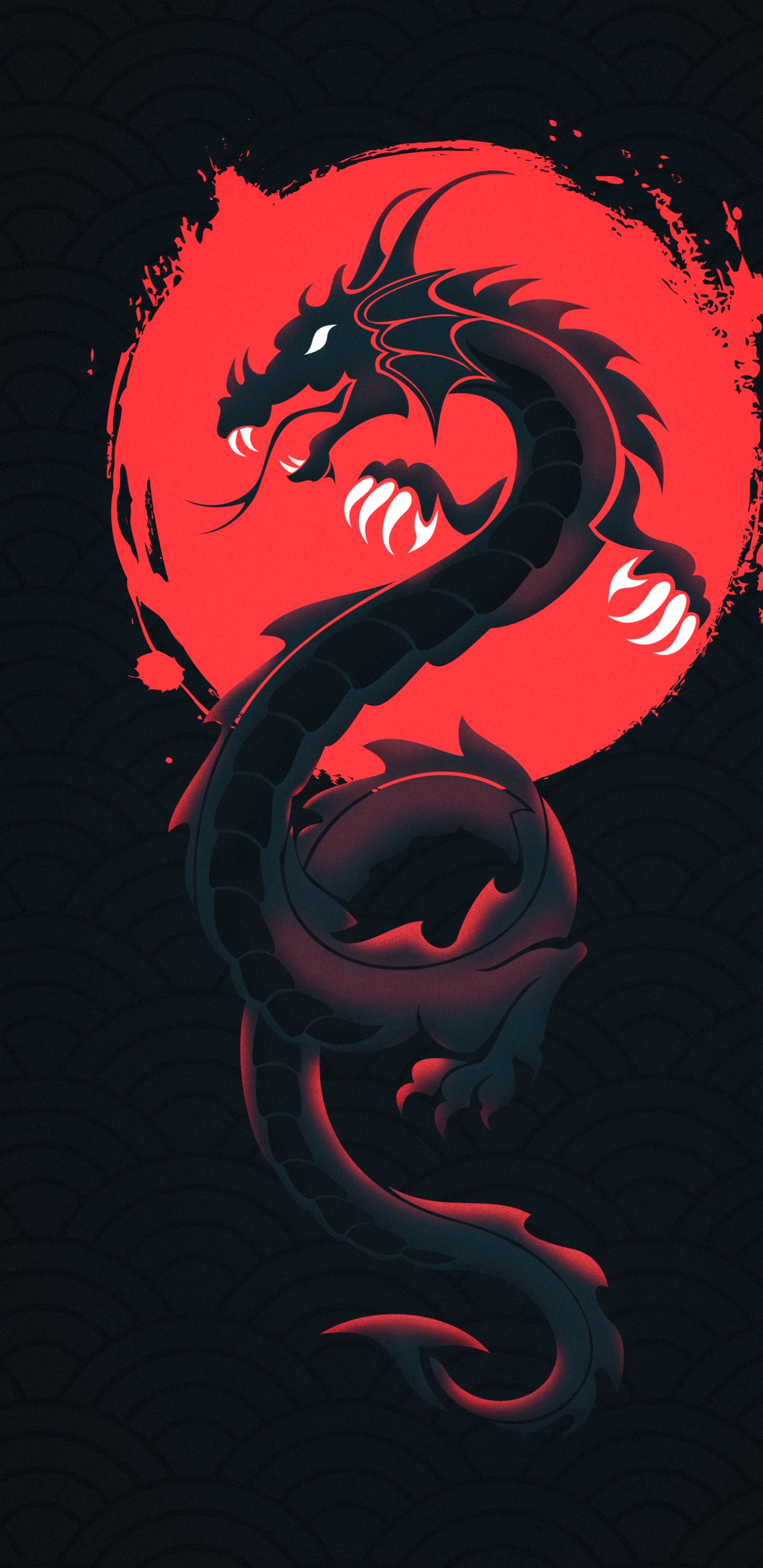 Обои гидра дракон, дракон, цифровое искусство, арт, абстрактное искусство в разрешении 1440x2960