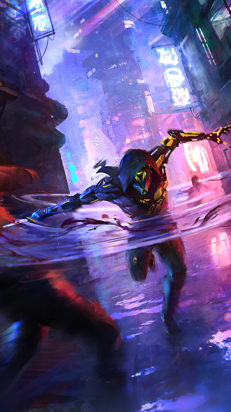 Обои экшн игра, xbox серии x и серии s, игровая Платформа, пурпур, синий в разрешении 750x1334