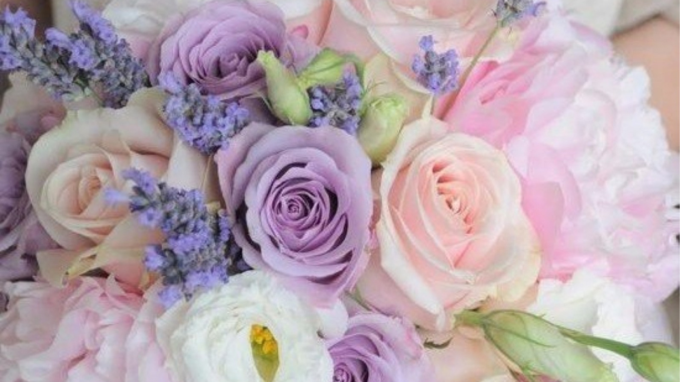 Обои свадьба, цветочный букет, цветок, букет, срезанные цветы в разрешении 1366x768