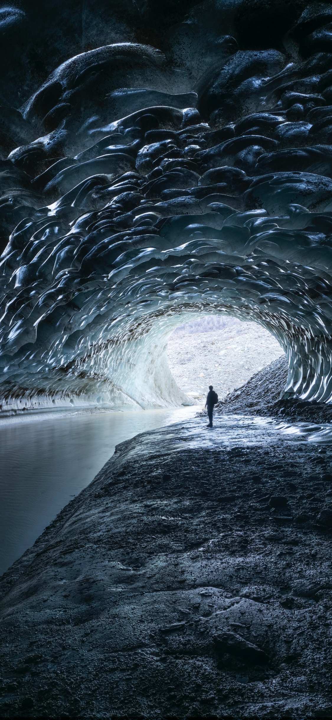 Обои Castner Creek, атмосфера, гидроресурсы, вода, дорожное покрытие в разрешении 1125x2436