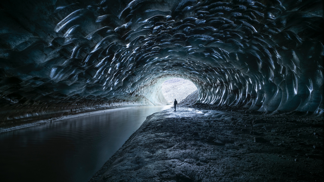 Обои Castner Creek, атмосфера, гидроресурсы, вода, дорожное покрытие в разрешении 1366x768