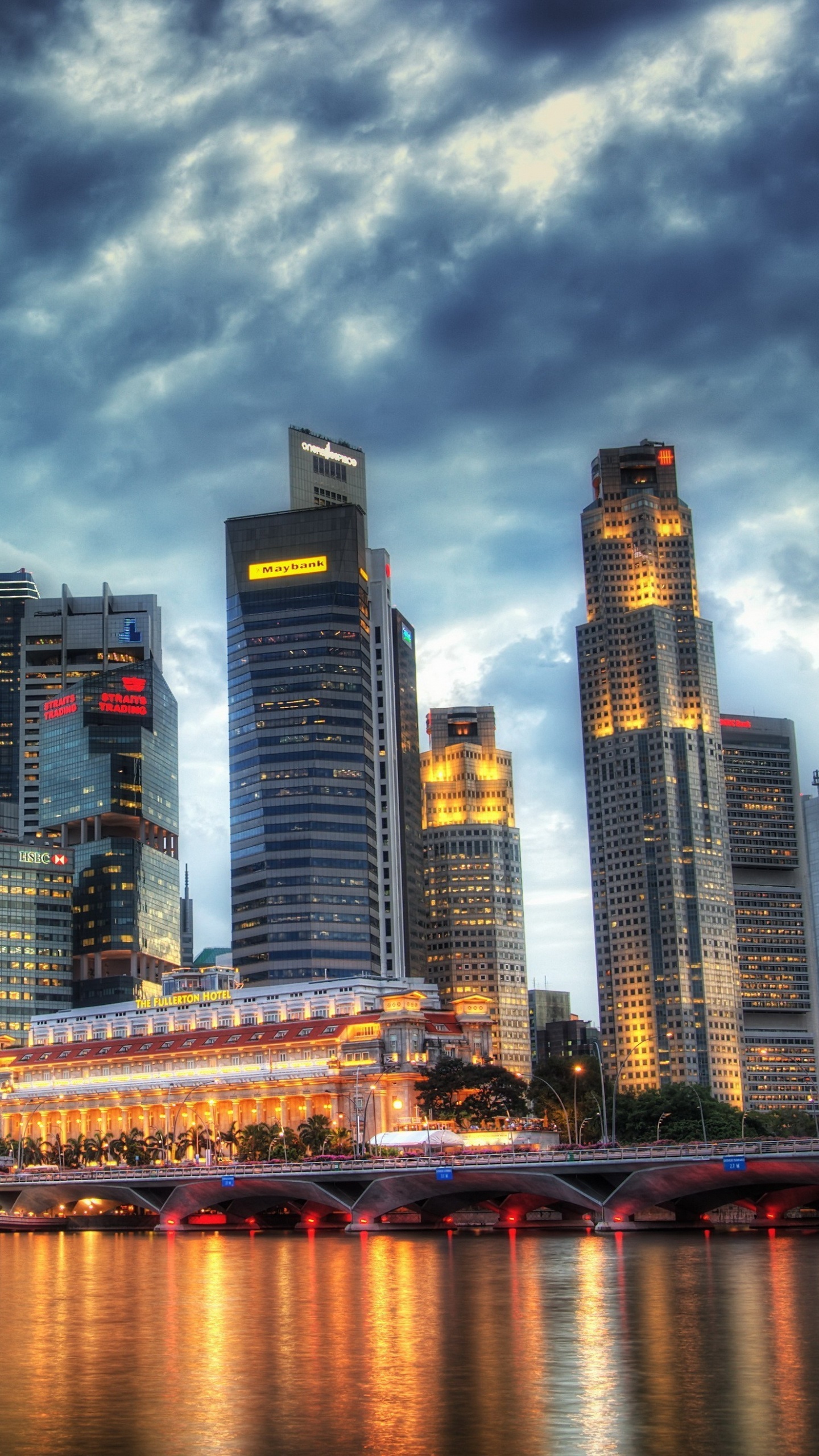 Обои город, городской пейзаж, небоскреб, линия горизонта, городской район в разрешении 1440x2560