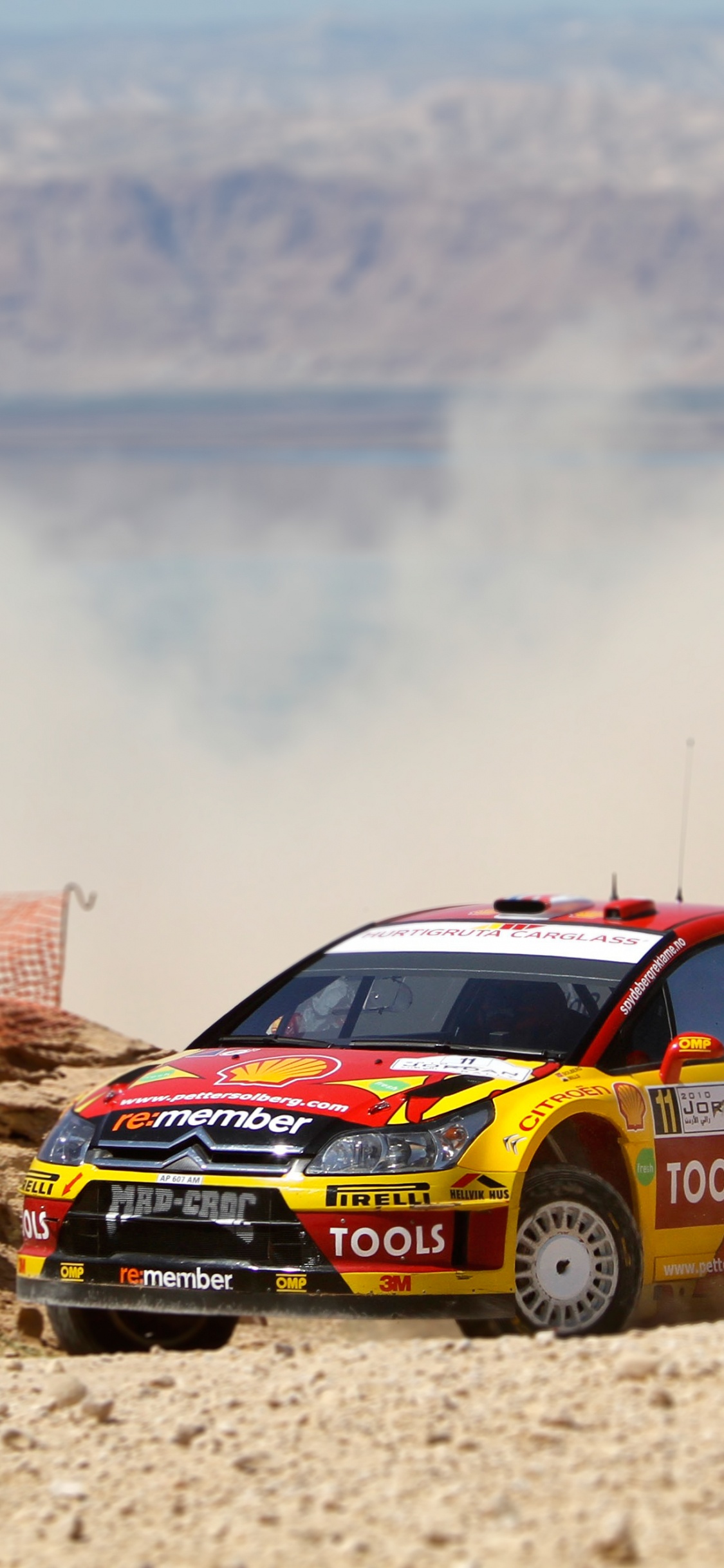 Обои Ралли Иордании, цитрон, чемпионат мира по ралли, авто, сплочение в разрешении 1125x2436