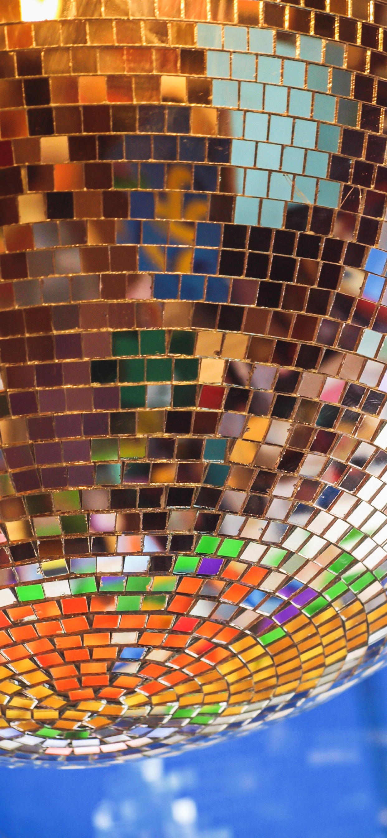 Обои мозаика, арт, мир, дискотека, узор в разрешении 1242x2688