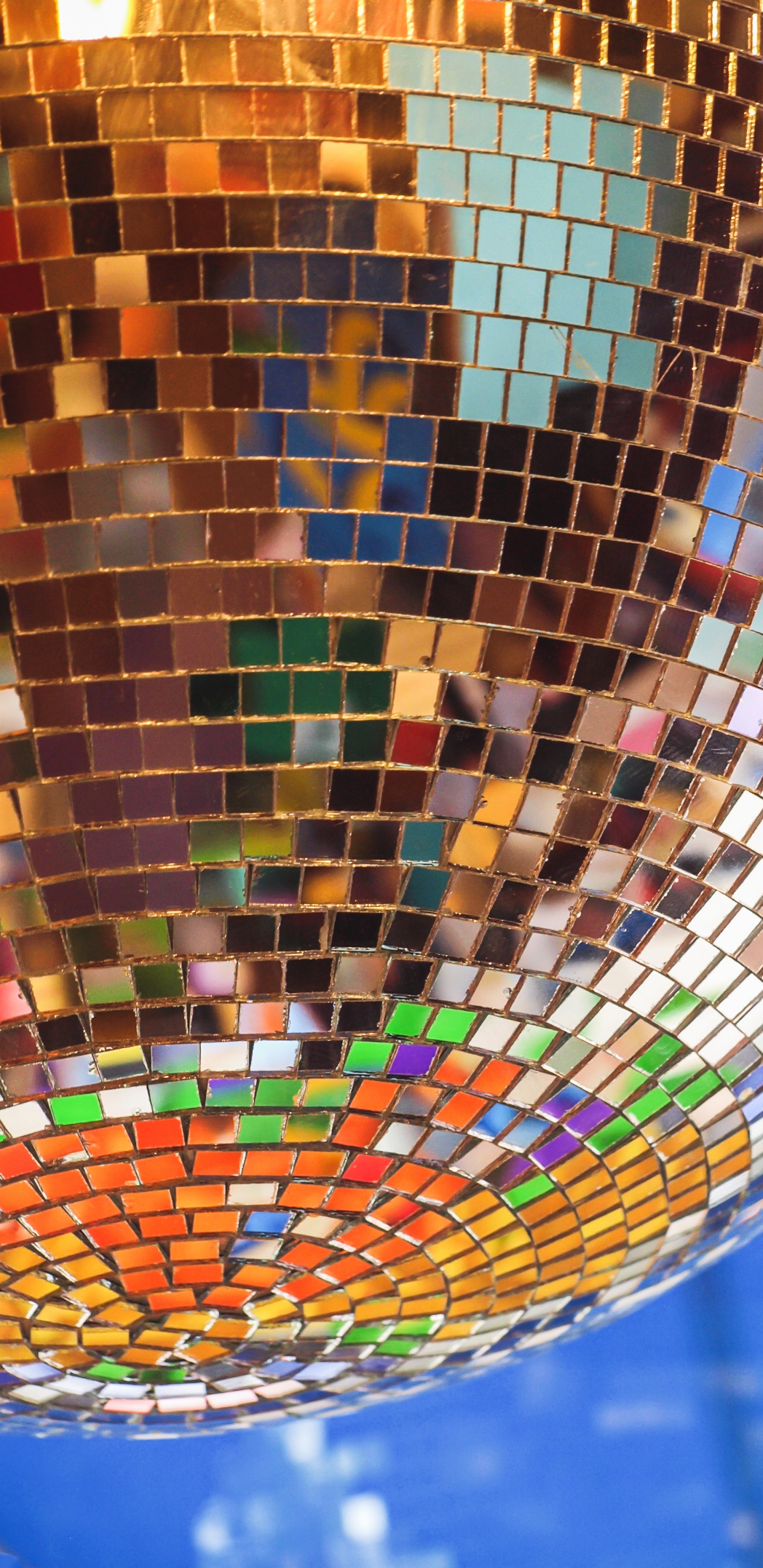 Обои мозаика, арт, мир, дискотека, узор в разрешении 1440x2960