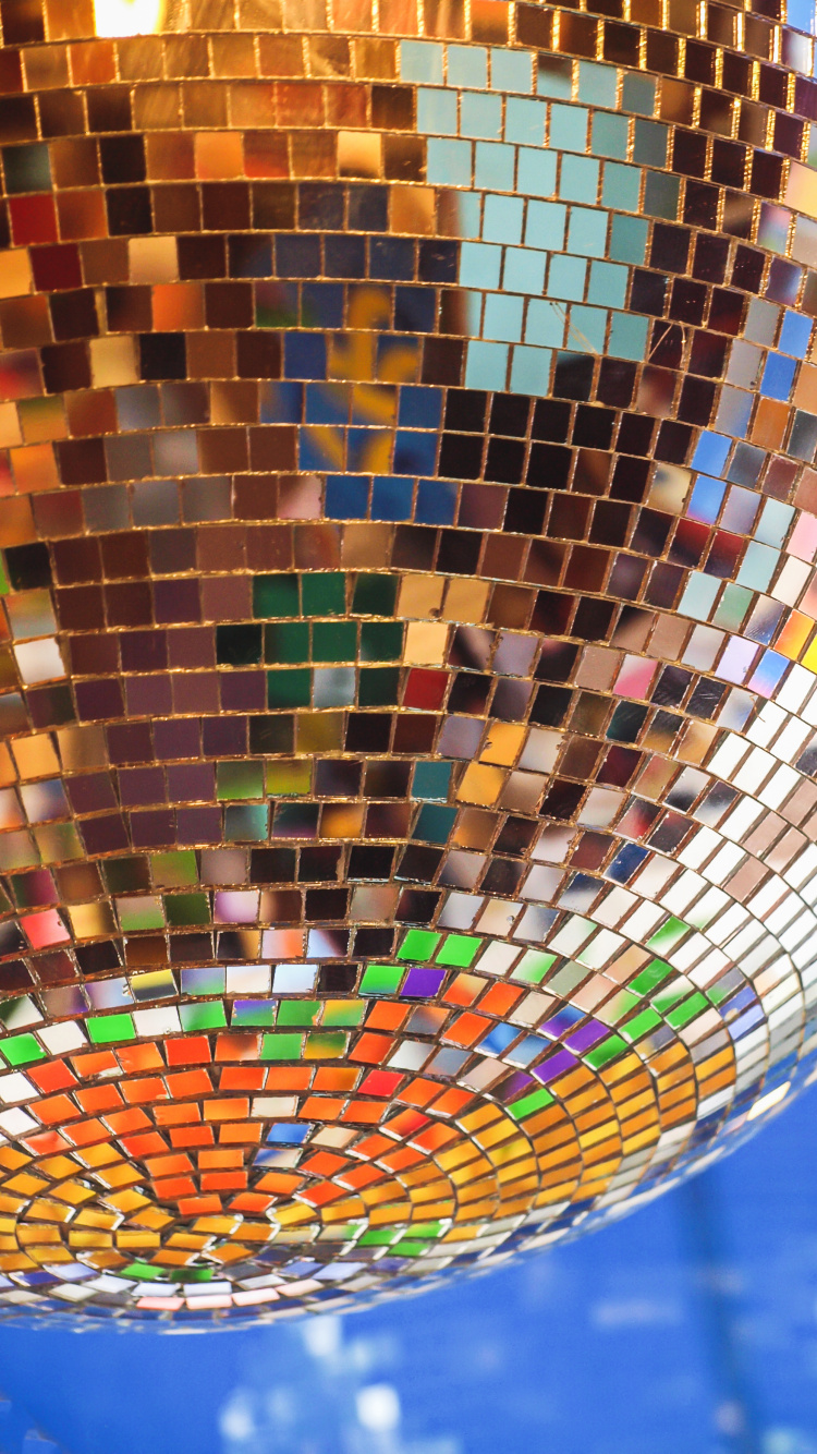 Обои мозаика, арт, мир, дискотека, узор в разрешении 750x1334