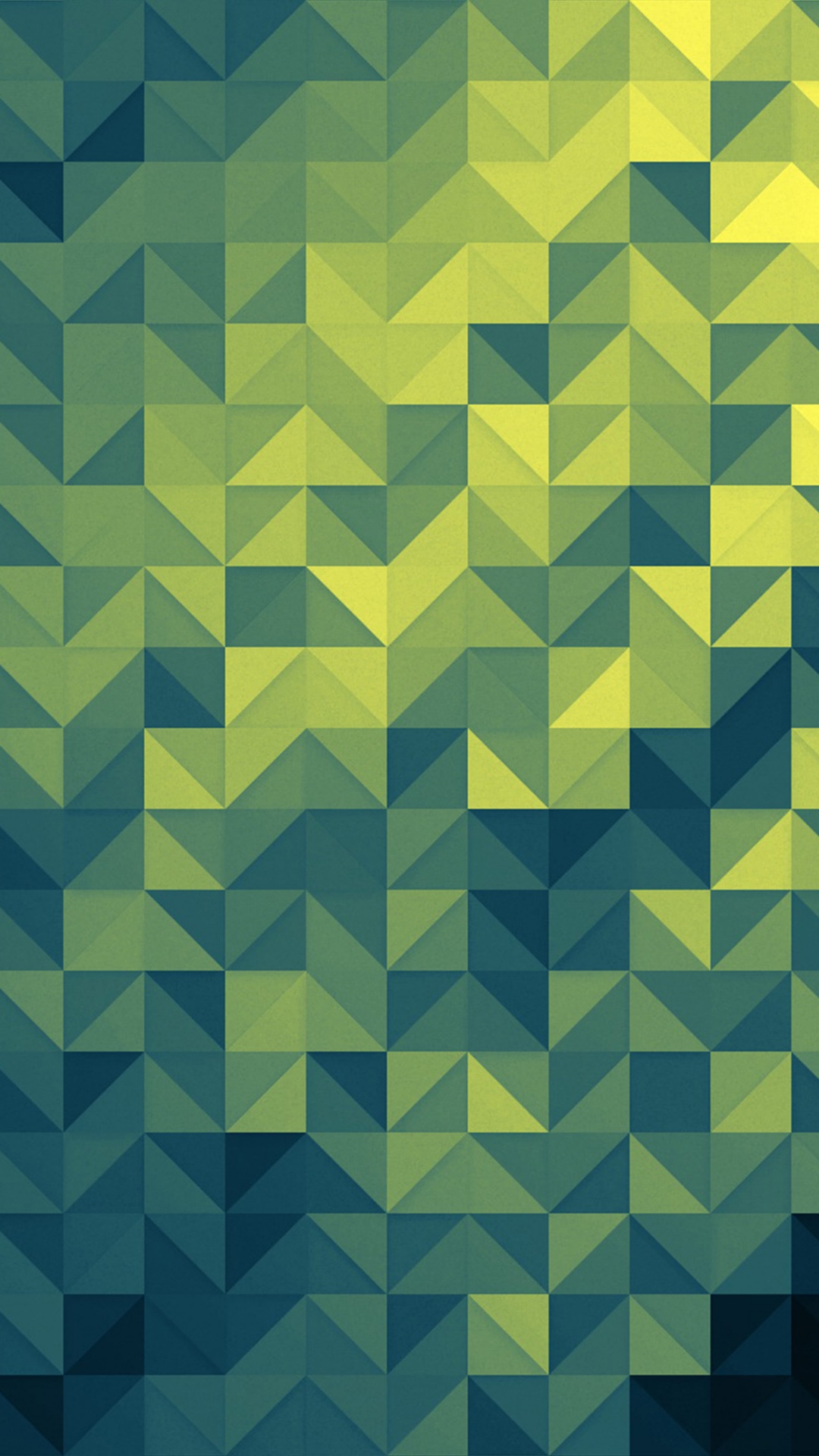 Обои треугольник, узор, зеленый, желтый, дизайн в разрешении 1080x1920