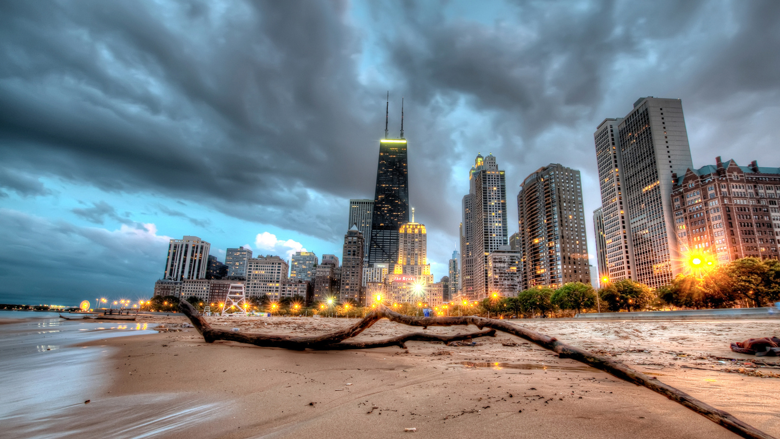 Обои городской пейзаж, город, городской район, линия горизонта, метрополия в разрешении 2560x1440