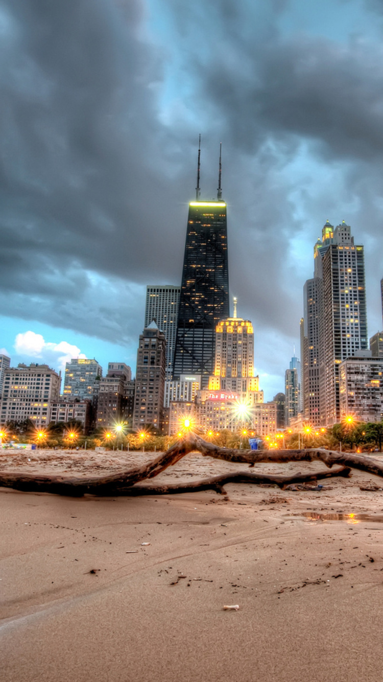 Обои городской пейзаж, город, городской район, линия горизонта, метрополия в разрешении 750x1334