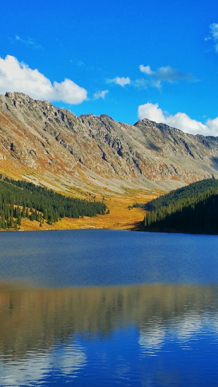 Обои отражение, гора, пейзажи гор, гора Килиманджаро, озеро в разрешении 720x1280