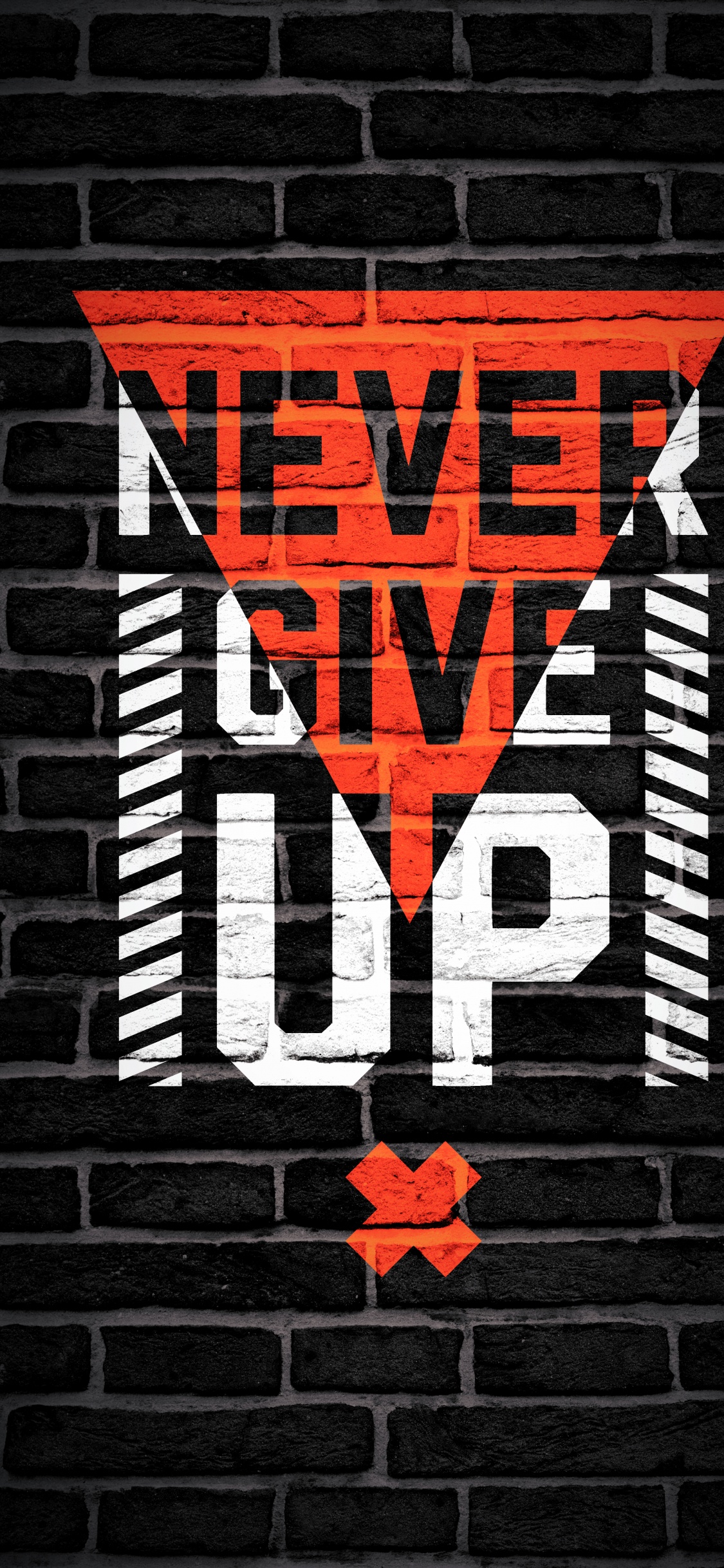 Обои Оранжевый цвет, ткань, кирпичная кладка, кирпич, арт в разрешении 1125x2436