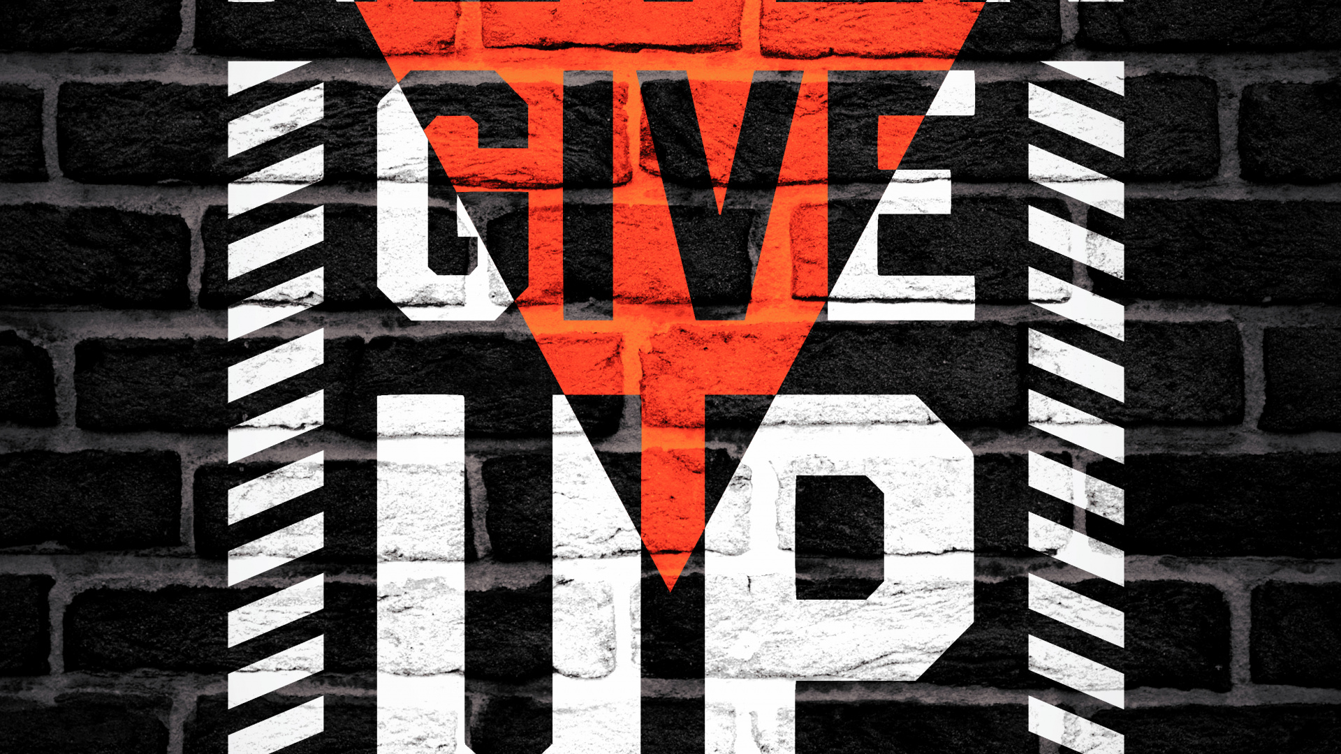 Обои Оранжевый цвет, ткань, кирпичная кладка, кирпич, арт в разрешении 1920x1080