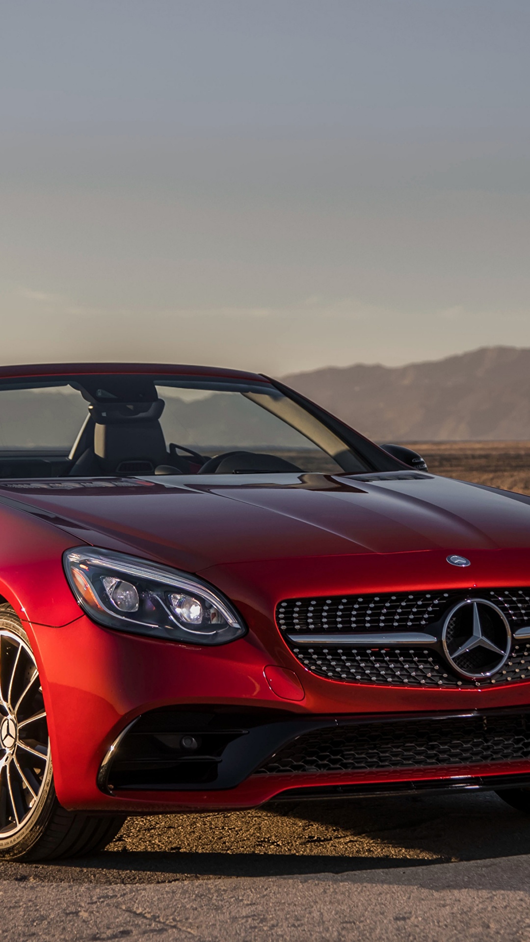 Обои 2018 Мерседес-Бенц СЛК-класс, авто, Кабриолет, обод, личный роскошный автомобиль в разрешении 1080x1920