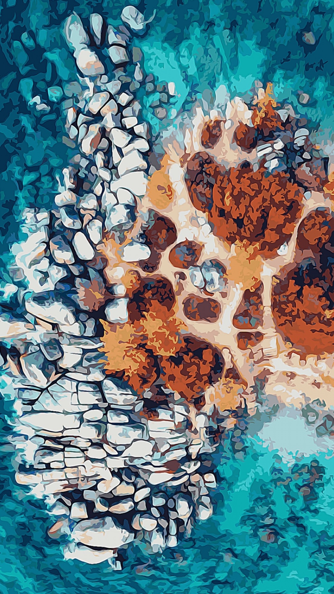 Обои Google, Google Pixel 4, вода, пиксель 4, синий в разрешении 1080x1920